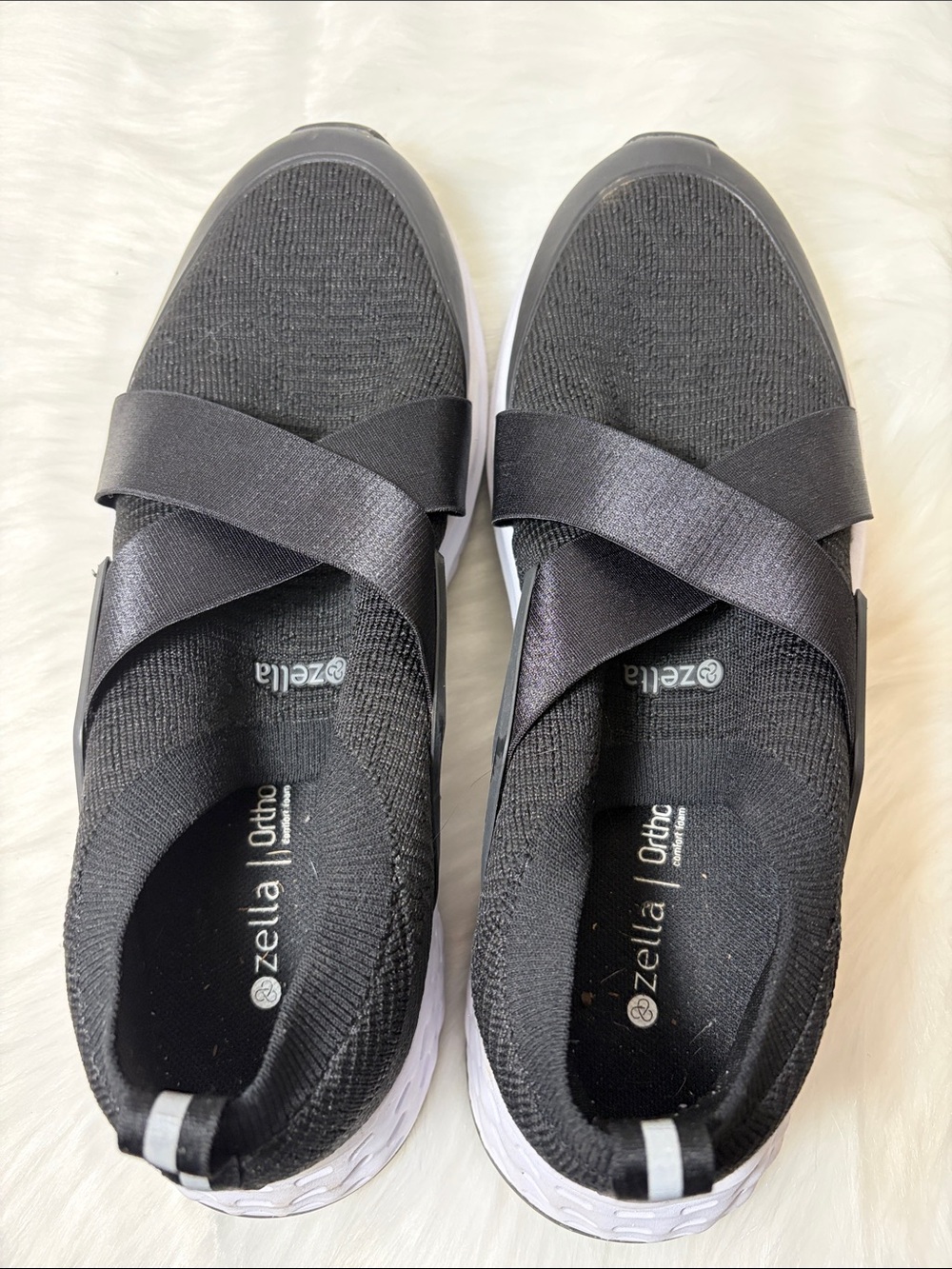 Zella Ortholite Black Casual Slip On Sneakers - Picture 9 of 10